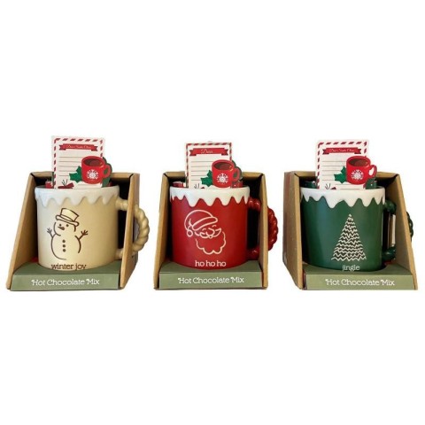 TAZZA NATALE NEVE 3 ASSORTITI 400 ML.